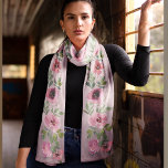 Rosa gradient blommigt Chiffon Scarf Sjal<br><div class="desc">Lång rektangulär halsduk med vackra blommor av Rosa på en rosa gradientbakgrund med små hjärtan på båda sidor om varje blommigt/löv mönster. Du kan plocka vilken som helst av de tillgängliga storleka. Den här halsduken skulle ge henne,  mor,  syster,  flickvän eller perfekt.</div>