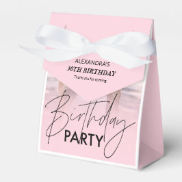 Rosa Gradient Photo Birthday Presentaskar