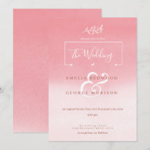 Rosa Gradient Vit blomma Bröllop