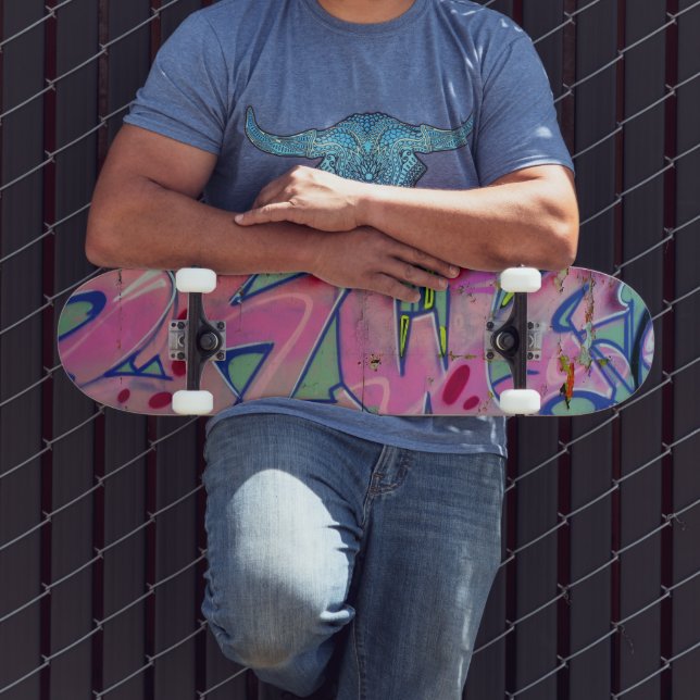 Rosa graffiti skateboard. skateboard bräda 20 cm (Utomhus 3)