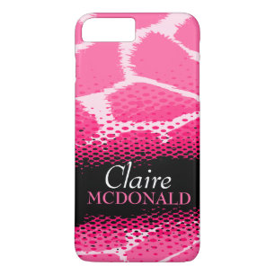 Rosa grafiskt djurtryck iphone case