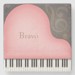 Rosa Grand Piano Fairytale Stil Music Stenunderlägg