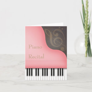 Rosa Grand Piano Personlig Piano Skäl Inbjudan