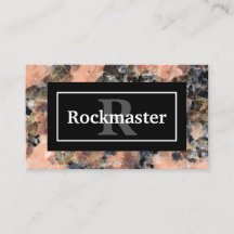 Rosa Granite Sten Struktur med Namn och Monogram