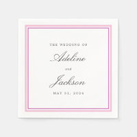 Rosa Gräns Classitional Bröllop Napkins