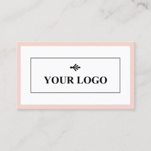 Rosa Gräns Din Logotyp minimalistisk Visitkort