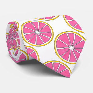 Rosa Grapefruit Citrus Fruit Foodie Print Tie Slips