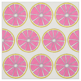 Rosa Grapefruit Citrus Fruit Tropical Beach Frukti Tyg