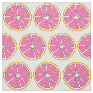 Rosa Grapefruit Citrus Fruit Tropical Beach Frukti Tyg