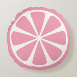 Rosa Grapefruit Slice Sommarrunda Dekorativ kudde