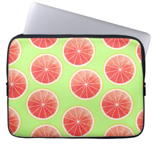 Rosa Grapefruit Slices Mönster Laptop Fodral