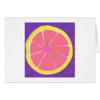 Rosa grapefrukt hälsningskort