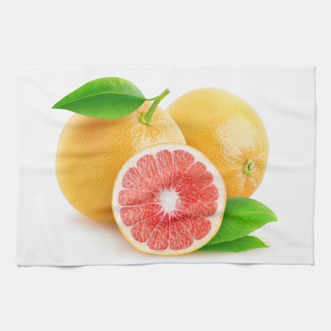 Rosa grapefrukter kökshandduk (Horisontell)