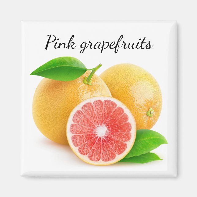 Rosa grapefrukter magnet (Framsidan)