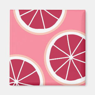 Rosa Grapefruktsegment Magnet