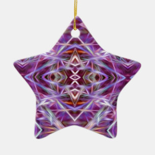 Rosa Graphic Mandala Julgransprydnad Keramik