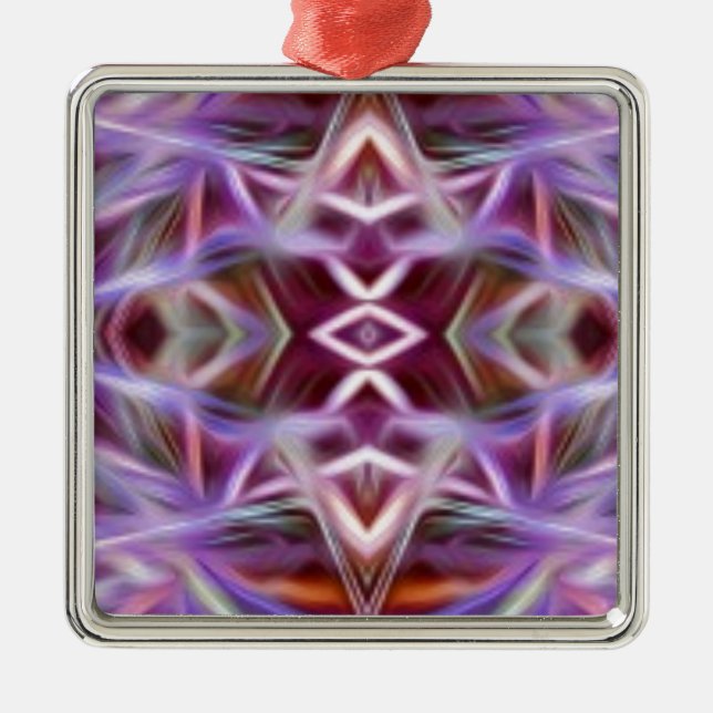 Rosa Graphic Mandala Julgransprydnad Metall (Framsidan)