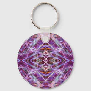 Rosa Graphic Mandala Nyckelring