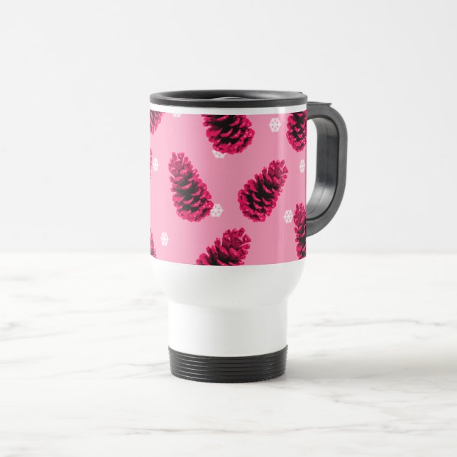 Rosa Gräs Cones Coffee Mugg (Framsida höger)