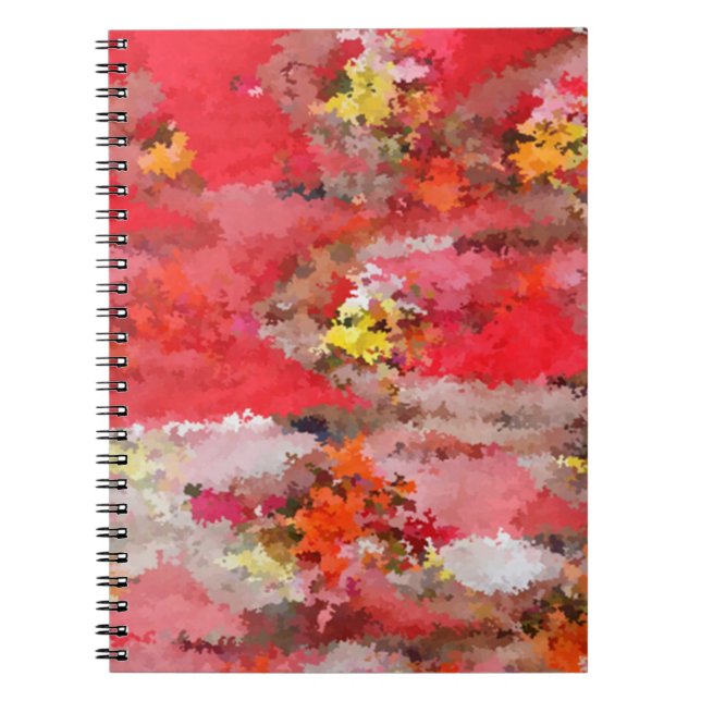 Rosa gräs Spiral fotopatbok Anteckningsbok (Framsidan)