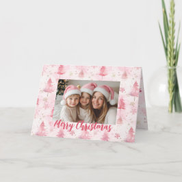 Rosa Gräs Träd-jullkort för fotboll Kort