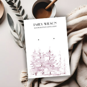 ROSA GRÄS TRÄD WINTER-SKOGAR STUD EARRING VISNIN VISITKORT