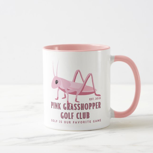 Rosa Grashopper Golf Klubb Mugg (Höger)