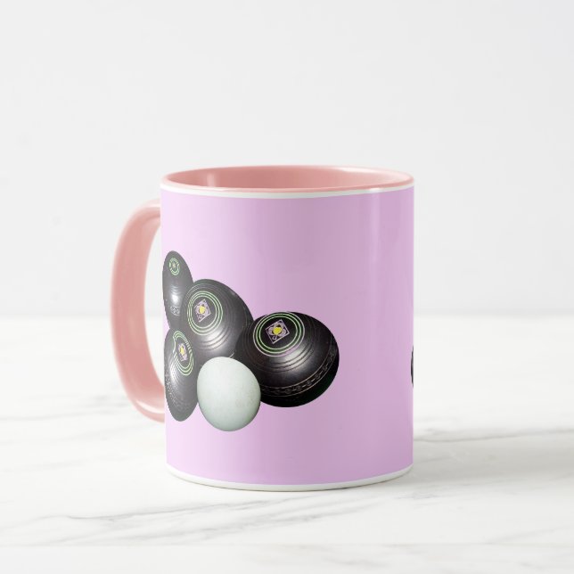 Rosa Gräsmatta Bowls, Kaffe Mugg (Framsida vänster)