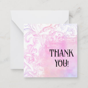 *~* Rosa Gratitude AP62, platta anteckningskort fö