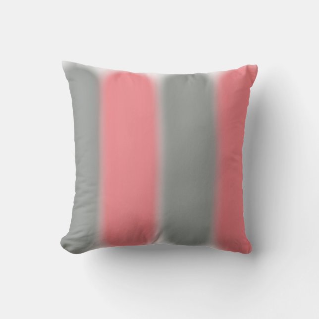 Rosa Grått Abstrakt Art Cushion Dekorativ kudde (Framsida)