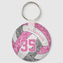 rosa grått anpassningsbar jersey-nummer, giglivoll nyckelring
