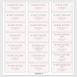 Rosa & Grått Baby Shower Guest Adressetiketters Klistermärken