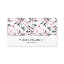 Rosa & Grått Blommigt Vattenfärg Mönster