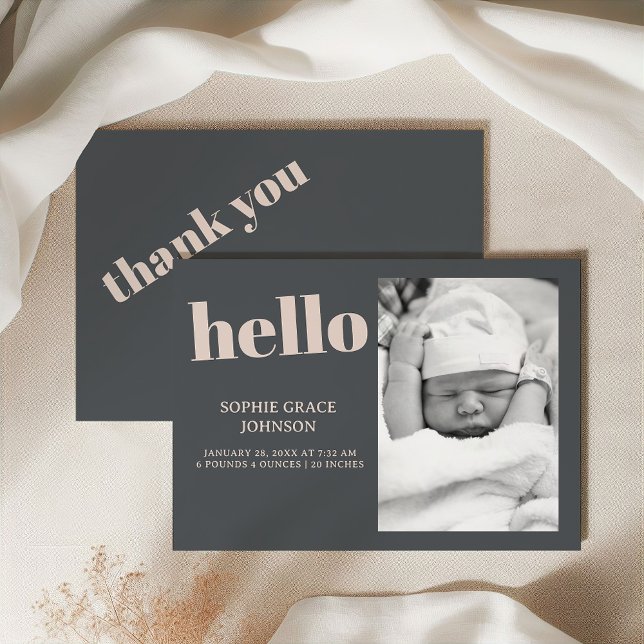 Rosa Grått Boho Typography Baby Shower-meddelande Inbjudningar (Skapare uppladdad)