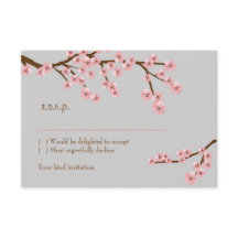 Rosa & Grått Cherry Blommar Vår bröllop