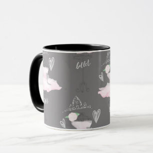 Rosa & Grått Couture Ballerina Girls Viktig Chic Mugg