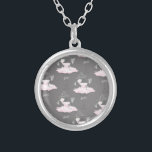 Rosa & Grått Couture Ballerina Girls Viktig Chic Silverpläterat Halsband<br><div class="desc">nekali</div>