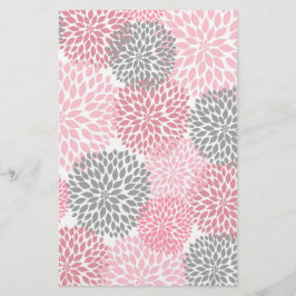 Rosa Grått Dahlia Scrapbook Craiting Papper