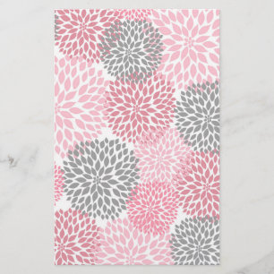 Rosa Grått Dahlia Scrapbook Craiting Papper