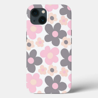  Rosa Grått Daisys Retro Dream #1 #retro #art