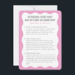 rosa grått för bat mitzvah serviceinformation inbjudningar<br><div class="desc">by kat masard >> WWW.SIMPLYSWEETPAPERIE.COM <<< En handlig infogning för PUB/BAT MITZVAH som beskriver några frågor och svar</div>