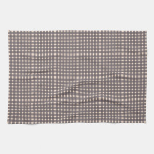 Rosa Grått Gingham Play Mönster Kökshandduk