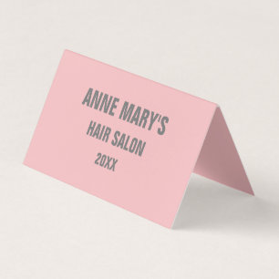 Rosa Grått Hair Salon Spa Girly Modern Trendig Visitkort