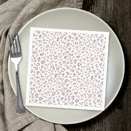 Rosa Grått Leopard Mönster Pappersservett