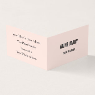 Rosa Grått Modern Bold Bright Classy Snyggt Visitkort