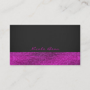 Rosa & Grått Modern Glam Sequins Elegant Chic Visitkort