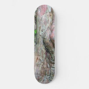 "ROSA & GRÅTT MOTTLED MED NATURETS ABSTRAKTKONSTRU MINI SKATEBOARD BRÄDA 18,5 CM