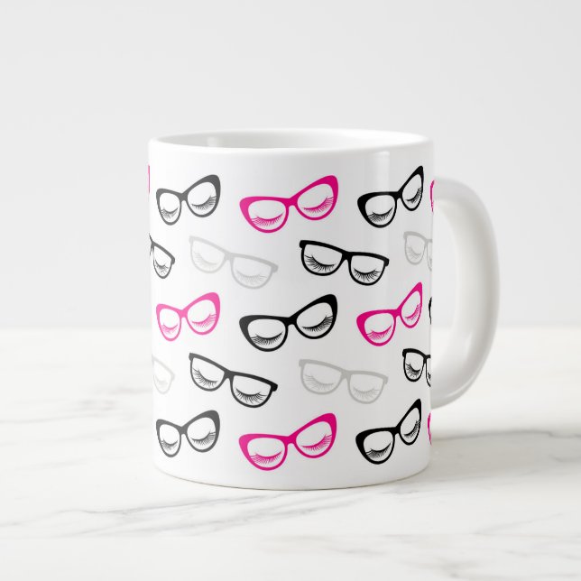 Rosa-, Grått- och färgglas Jumbo Mugg (Framsida höger)