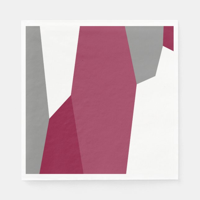 Rosa Grått och vit Pappersservett (Framsidan)