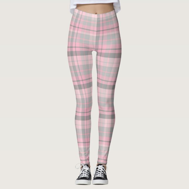 Rosa Grått Play Women Leggings (Framsida)